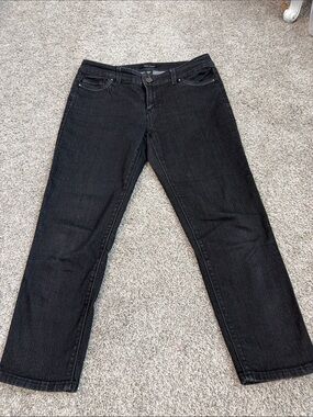 White House Black Market Skinny Crop Black Jeans, Sz. 6, exc